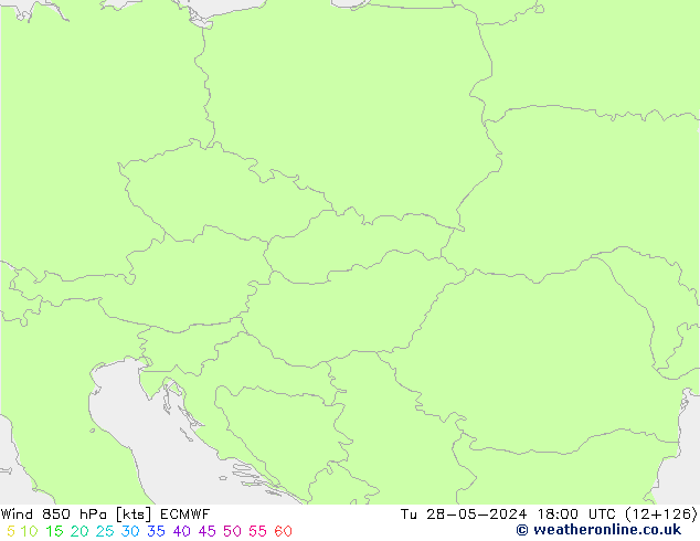 Wind 850 hPa ECMWF di 28.05.2024 18 UTC