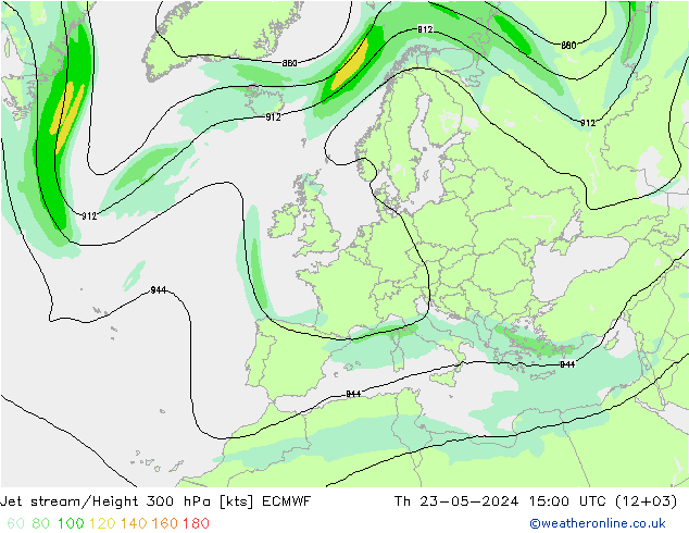 高速氣流 ECMWF 星期四 23.05.2024 15 UTC