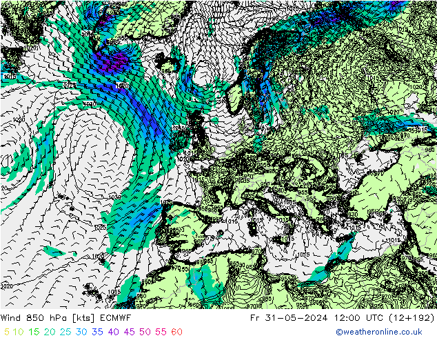  850 hPa ECMWF  31.05.2024 12 UTC