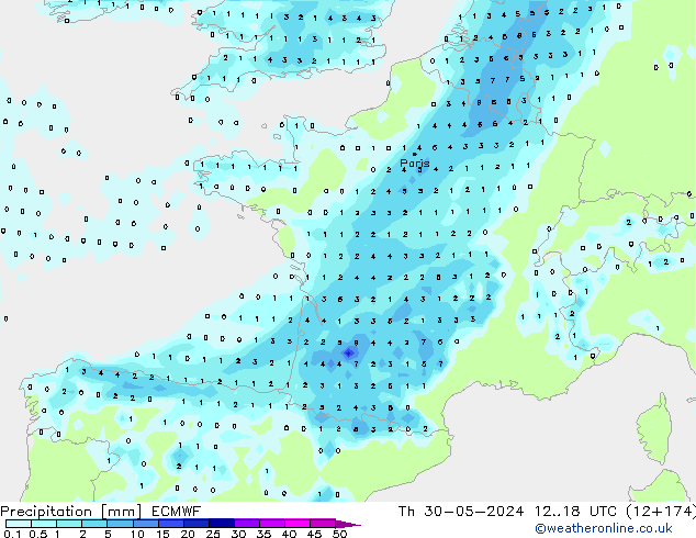 Yağış ECMWF Per 30.05.2024 18 UTC