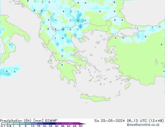 Z500/Rain (+SLP)/Z850 ECMWF sab 25.05.2024 12 UTC