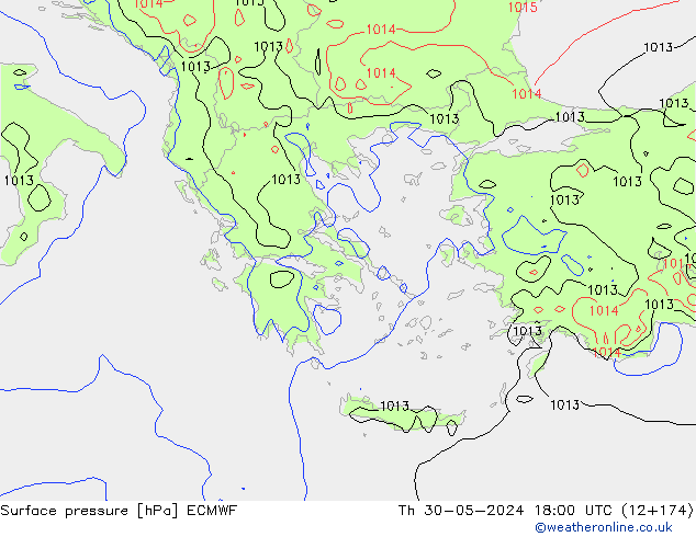 Yer basıncı ECMWF Per 30.05.2024 18 UTC