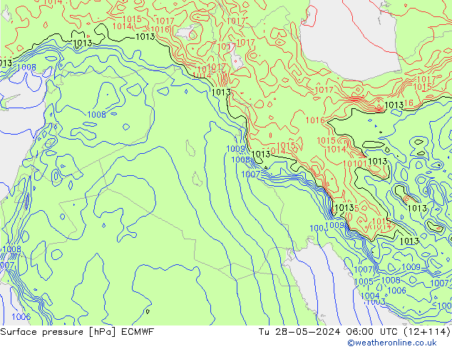 Luchtdruk (Grond) ECMWF di 28.05.2024 06 UTC