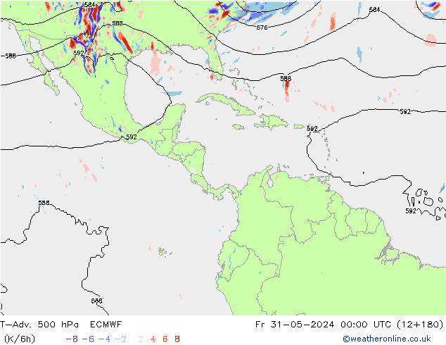 T-Adv. 500 hPa ECMWF ven 31.05.2024 00 UTC