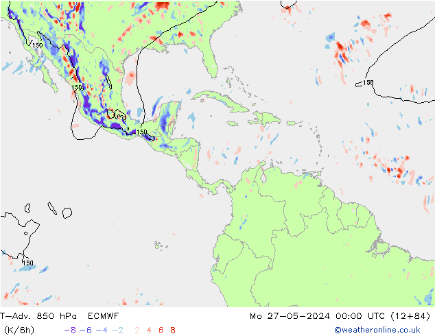 T-Adv. 850 hPa ECMWF Po 27.05.2024 00 UTC