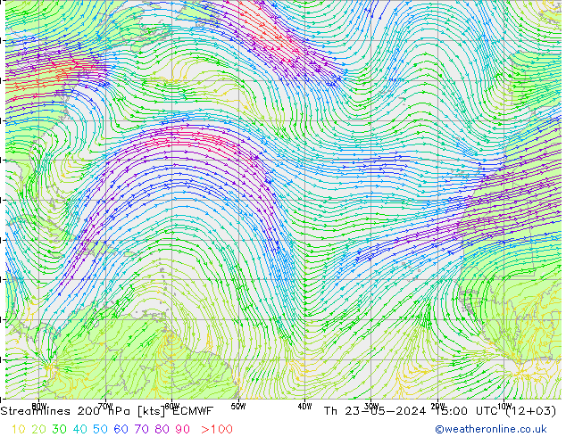 Rüzgar 200 hPa ECMWF Per 23.05.2024 15 UTC