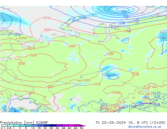 Yağış ECMWF Per 23.05.2024 18 UTC