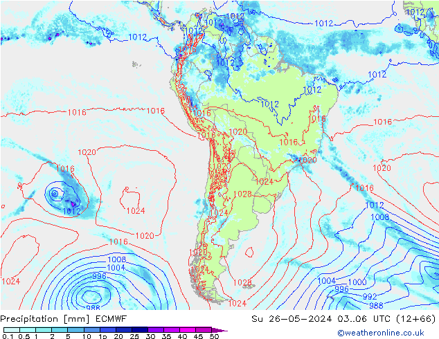 precipitação ECMWF Dom 26.05.2024 06 UTC