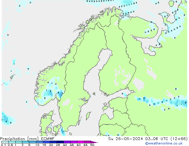 Niederschlag ECMWF So 26.05.2024 06 UTC