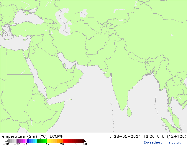 Sıcaklık Haritası (2m) ECMWF Sa 28.05.2024 18 UTC