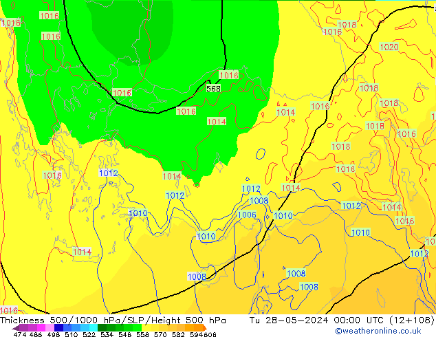 Thck 500-1000hPa ECMWF Ter 28.05.2024 00 UTC