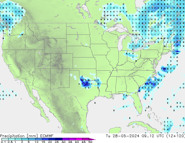 Yağış ECMWF Sa 28.05.2024 12 UTC