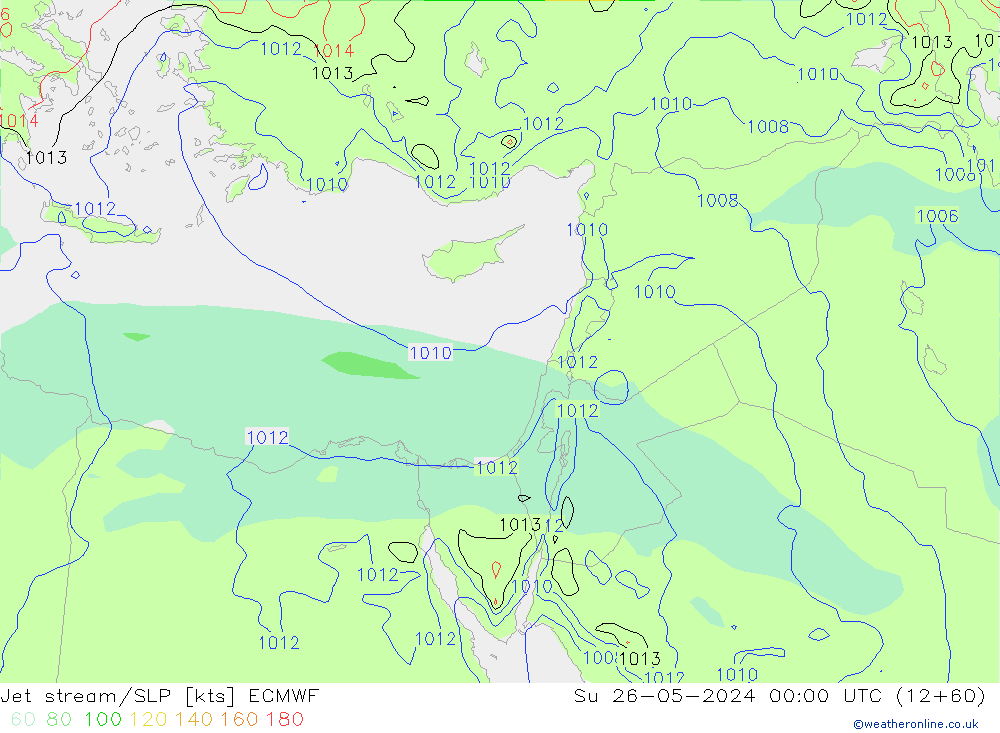 джет/приземное давление ECMWF Вс 26.05.2024 00 UTC