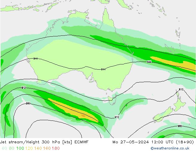Straalstroom ECMWF ma 27.05.2024 12 UTC