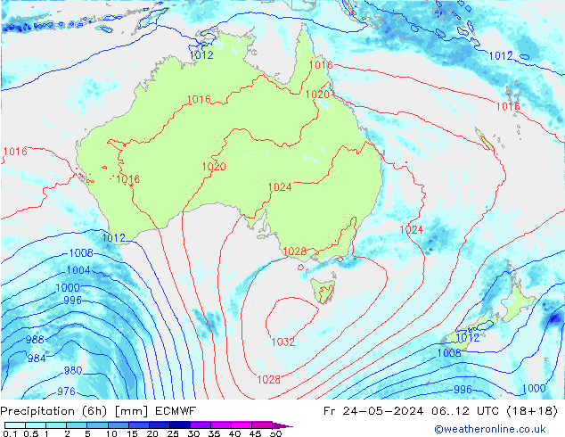 Z500/Rain (+SLP)/Z850 ECMWF  24.05.2024 12 UTC