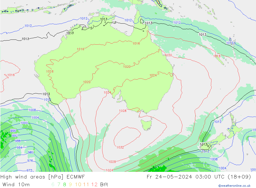 Windvelden ECMWF vr 24.05.2024 03 UTC