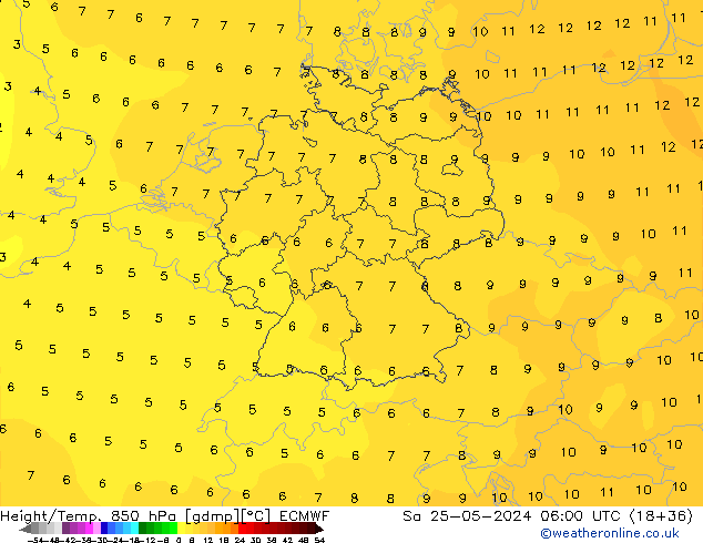 Z500/Rain (+SLP)/Z850 ECMWF So 25.05.2024 06 UTC