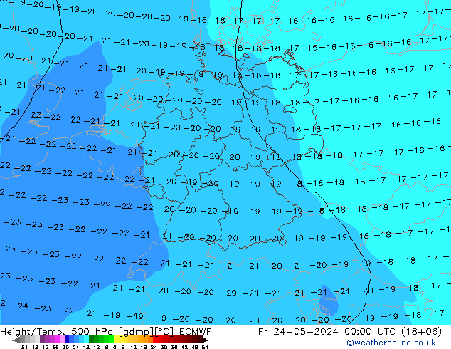 Z500/Rain (+SLP)/Z850 ECMWF 星期五 24.05.2024 00 UTC