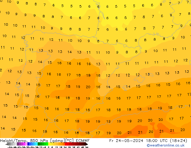 Z500/Rain (+SLP)/Z850 ECMWF Fr 24.05.2024 18 UTC