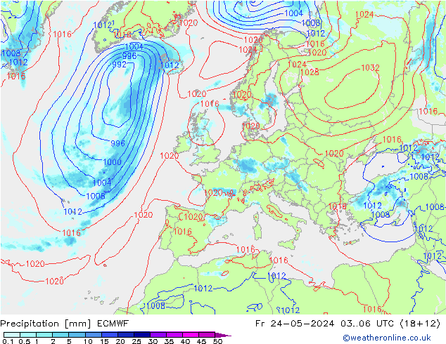 precipitação ECMWF Sex 24.05.2024 06 UTC