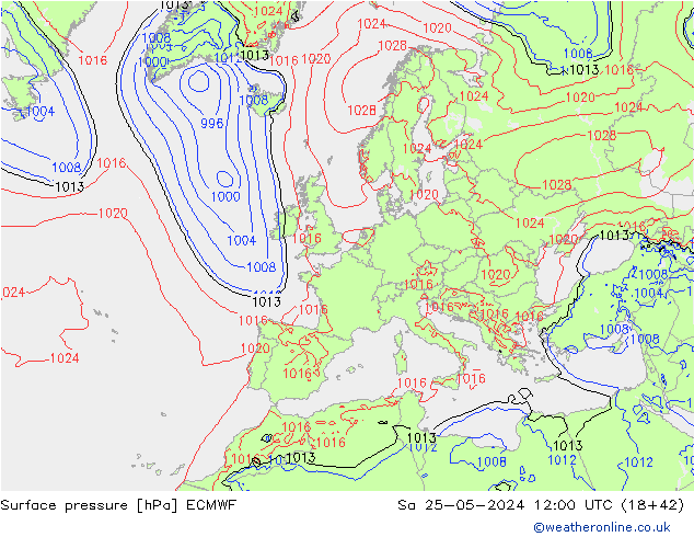 Yer basıncı ECMWF Cts 25.05.2024 12 UTC