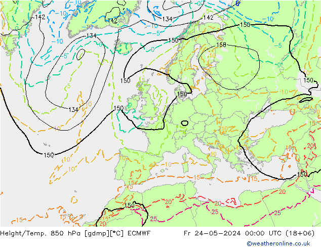 Z500/Rain (+SLP)/Z850 ECMWF пт 24.05.2024 00 UTC