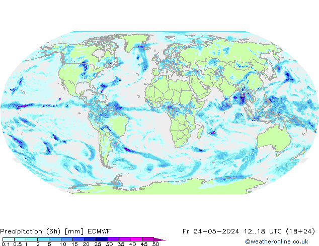 Z500/Rain (+SLP)/Z850 ECMWF Fr 24.05.2024 18 UTC