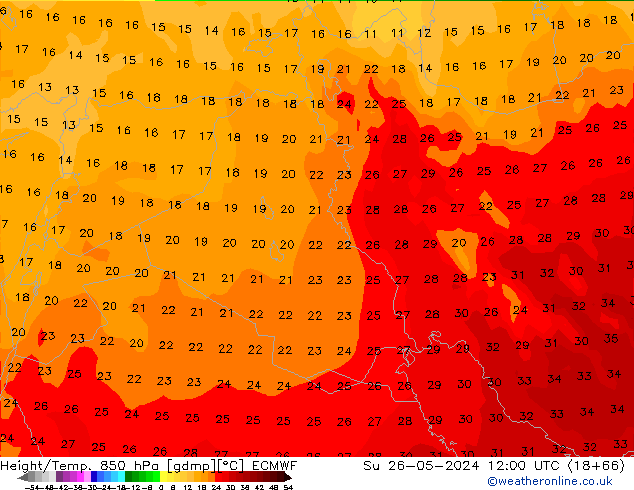 Z500/Regen(+SLP)/Z850 ECMWF zo 26.05.2024 12 UTC