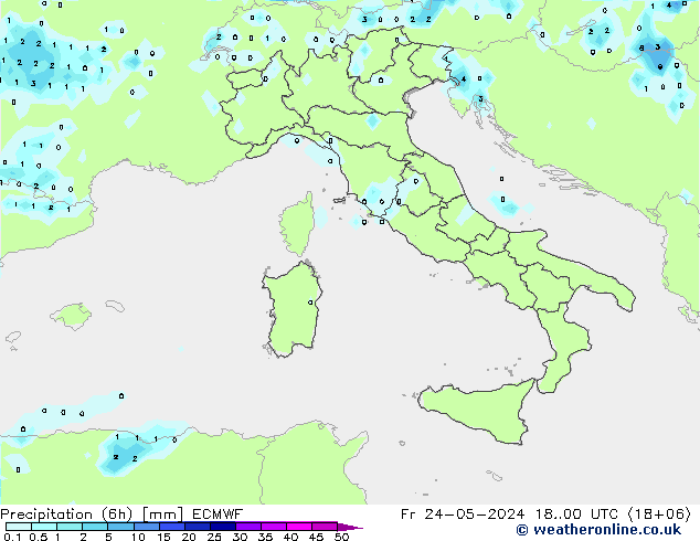 Z500/Rain (+SLP)/Z850 ECMWF ven 24.05.2024 00 UTC