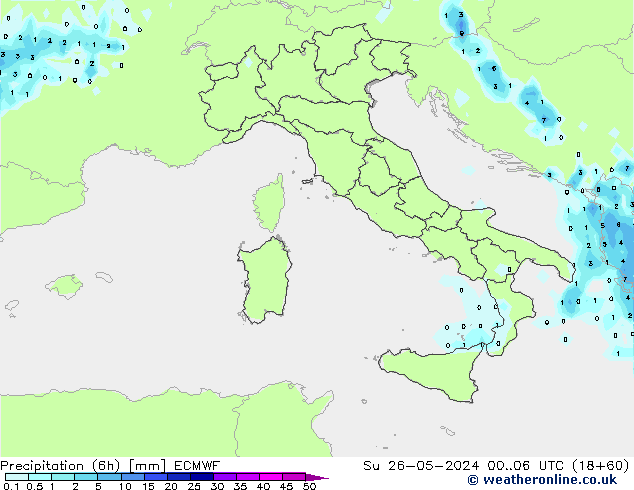 Z500/Rain (+SLP)/Z850 ECMWF dim 26.05.2024 06 UTC