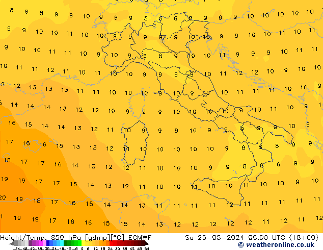 Z500/Rain (+SLP)/Z850 ECMWF dim 26.05.2024 06 UTC