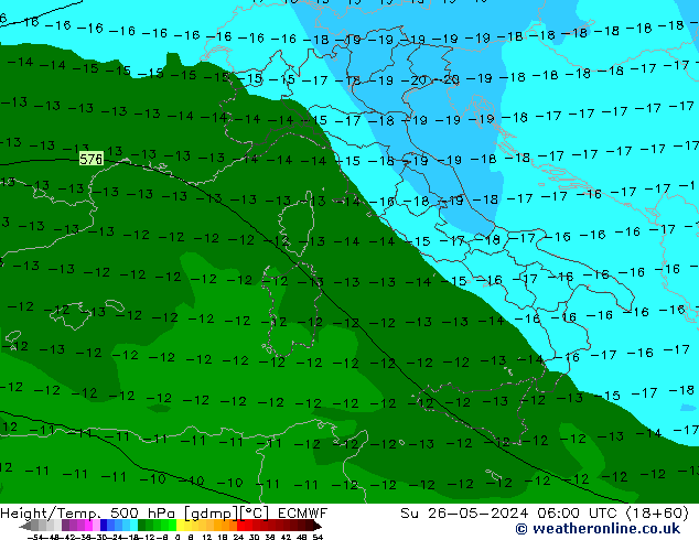 Z500/Rain (+SLP)/Z850 ECMWF dim 26.05.2024 06 UTC