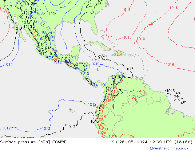 Yer basıncı ECMWF Paz 26.05.2024 12 UTC