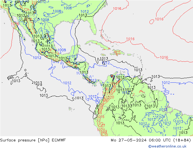 ciśnienie ECMWF pon. 27.05.2024 06 UTC