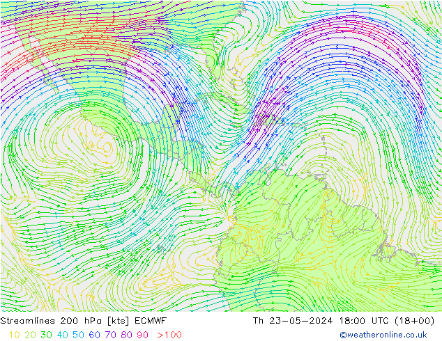  200 hPa ECMWF  23.05.2024 18 UTC