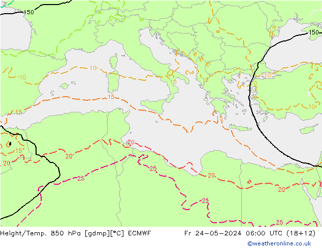 Z500/Rain (+SLP)/Z850 ECMWF Pá 24.05.2024 06 UTC