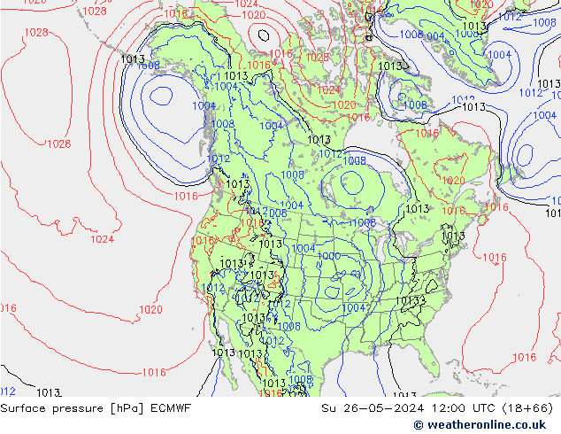 Surface pressure ECMWF Su 26.05.2024 12 UTC