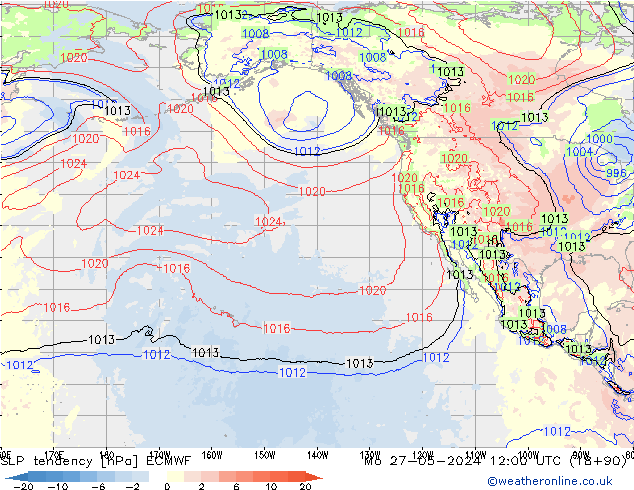 Y. Basıncı eğilimi ECMWF Pzt 27.05.2024 12 UTC