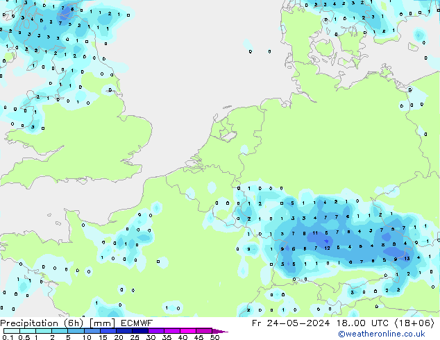 Z500/Regen(+SLP)/Z850 ECMWF vr 24.05.2024 00 UTC