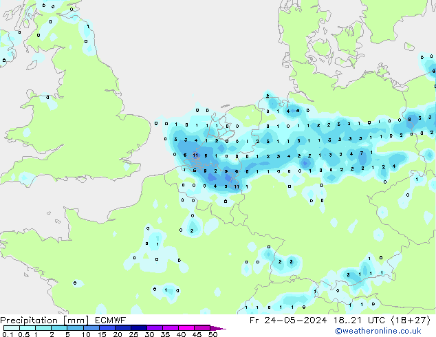 Yağış ECMWF Cu 24.05.2024 21 UTC
