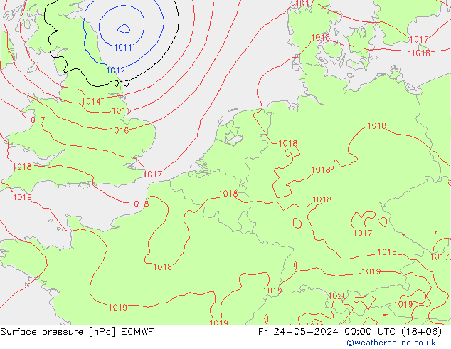 pression de l'air ECMWF ven 24.05.2024 00 UTC