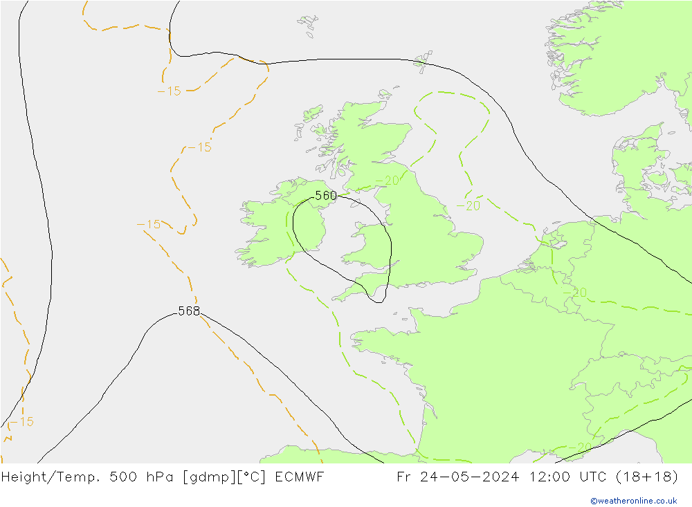 Z500/Rain (+SLP)/Z850 ECMWF Sex 24.05.2024 12 UTC