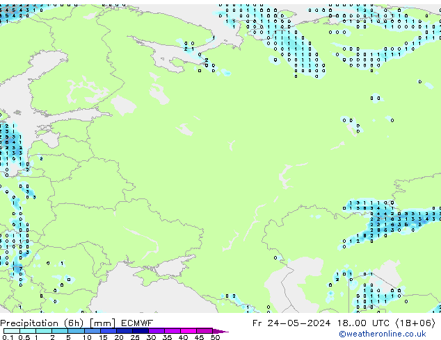 Z500/Rain (+SLP)/Z850 ECMWF Pá 24.05.2024 00 UTC