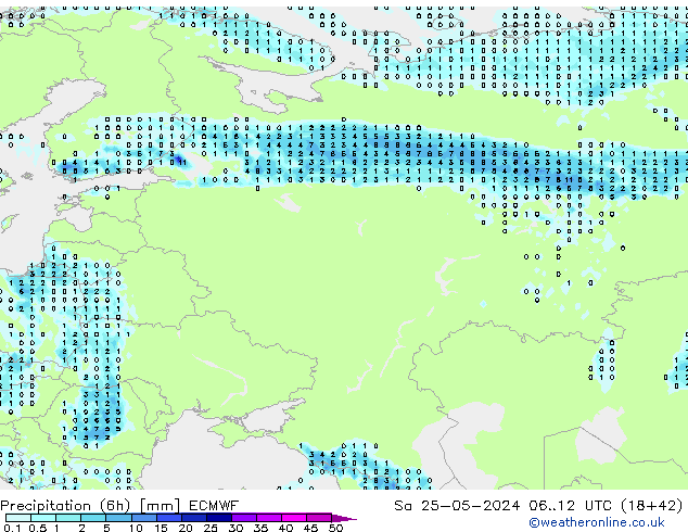 Z500/Rain (+SLP)/Z850 ECMWF Sa 25.05.2024 12 UTC