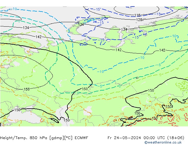Z500/Rain (+SLP)/Z850 ECMWF Pá 24.05.2024 00 UTC