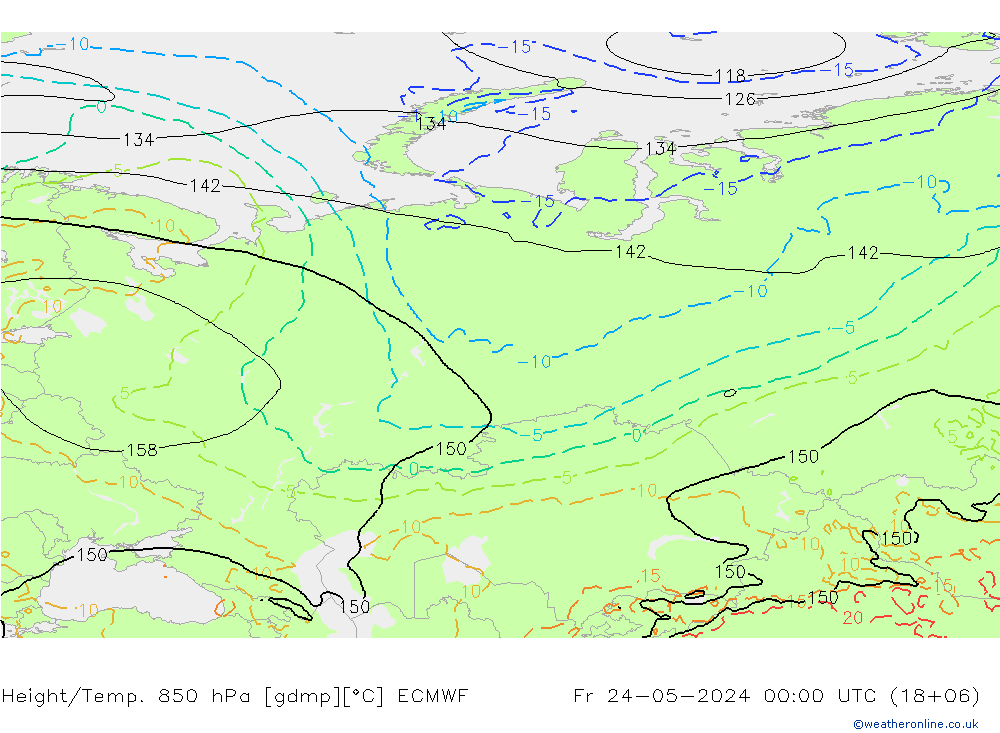 Z500/Rain (+SLP)/Z850 ECMWF Pá 24.05.2024 00 UTC