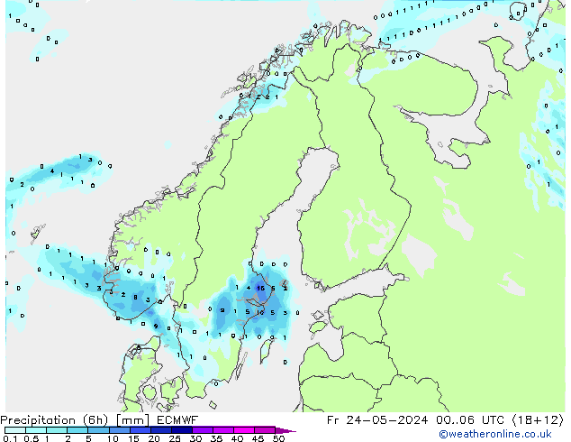 Z500/Rain (+SLP)/Z850 ECMWF Fr 24.05.2024 06 UTC