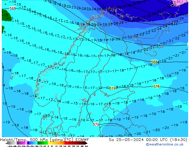 Z500/Rain (+SLP)/Z850 ECMWF So 25.05.2024 00 UTC