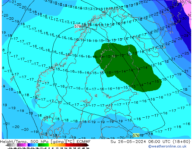 Z500/Regen(+SLP)/Z850 ECMWF zo 26.05.2024 06 UTC