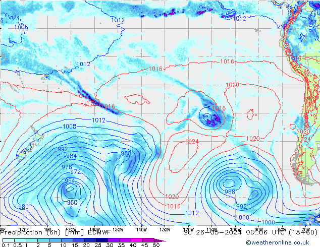 Z500/Rain (+SLP)/Z850 ECMWF  26.05.2024 06 UTC